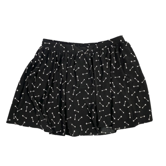 LC Lauren Conrad Date Night Skirt Arrow Hearts Print NEW NWT SZ L - Picture 1 of 6